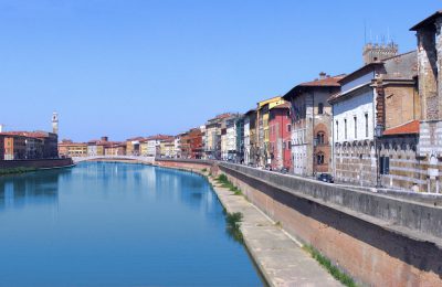 Passeggiata artistica a Pisa con vista dei suoi lungarni